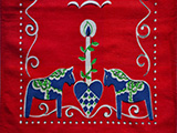 Jul Textil Dalahast Handtryckt Handprinted Table Runner