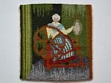 Flamskvavnad Flemish Weaving フレミッシュ織 Spinnerska ウールを紡ぐ女性