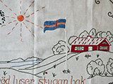 Jugendbroderi アールヌーボー刺繍　タペストリー